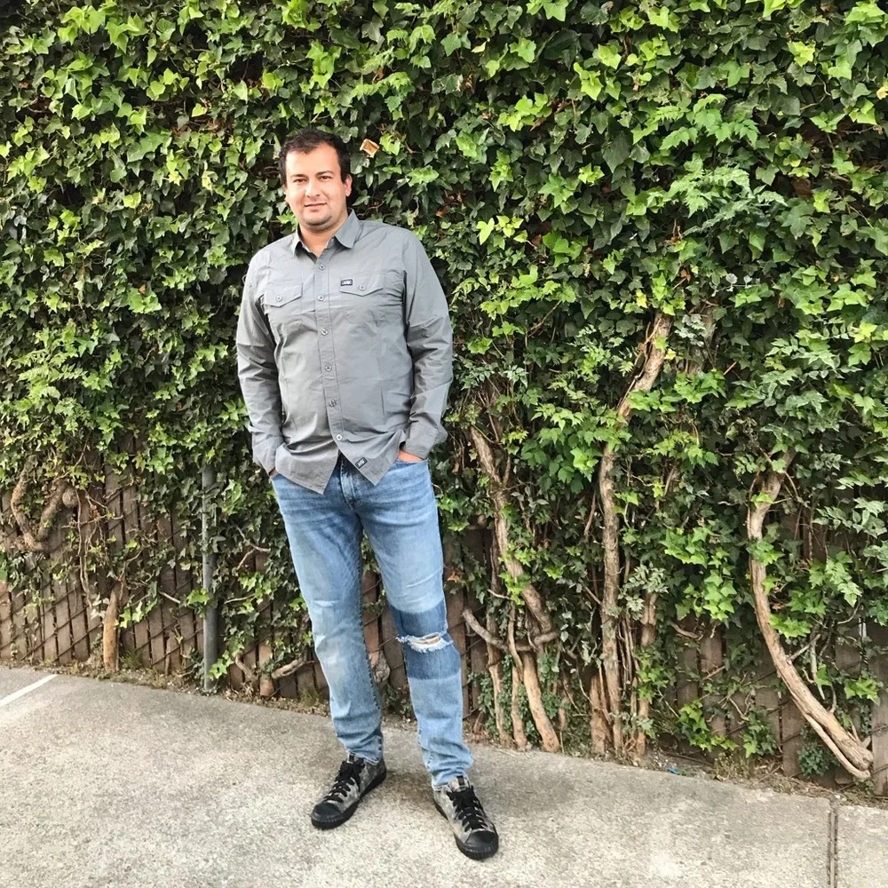 Long Sleeve Casual Button Down Shirt in Graphite Gray Color